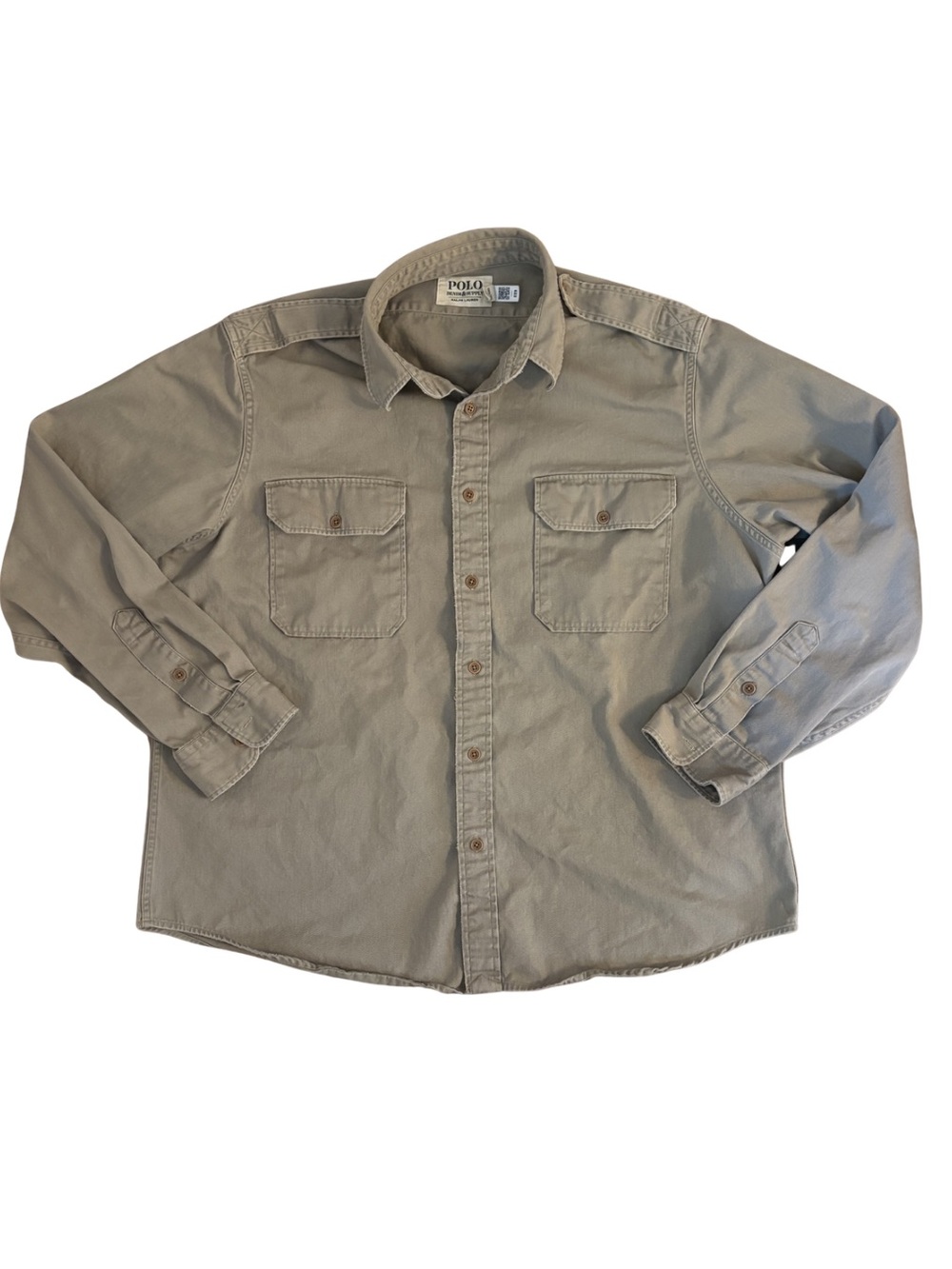 Polo by Ralph Lauren Safari Lightweight Button-Up Shirt - Beige